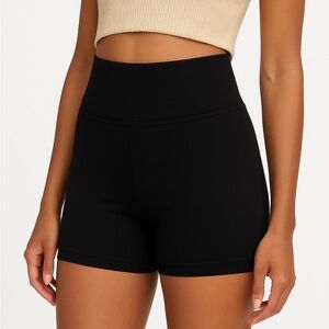 Aerie- Black Shortie High-rise Shorts